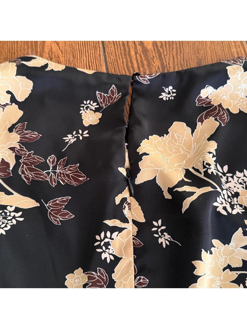 ASTR THE LABEL SUZY DRESS BLACK CREAM FLORAL SIZE LARGE - Picture 8 of 9